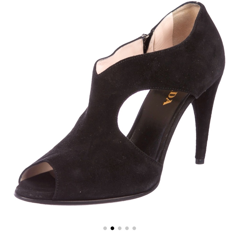 PRADA 🖤 BLACK SUEDE CAGED PUMP NEVER WORN AUTHENTIC